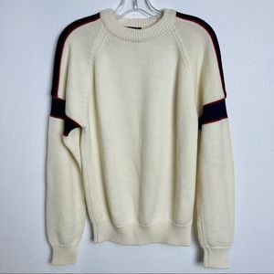 Vintage Celina Cream Crewneck Preppy Sweater